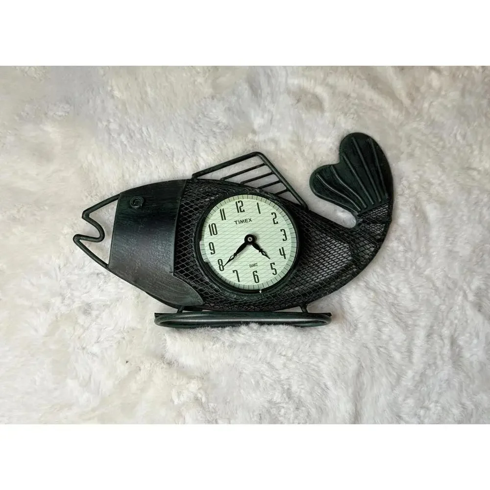 Rare Timex Metal Fish Clock - Picture 2 of 9